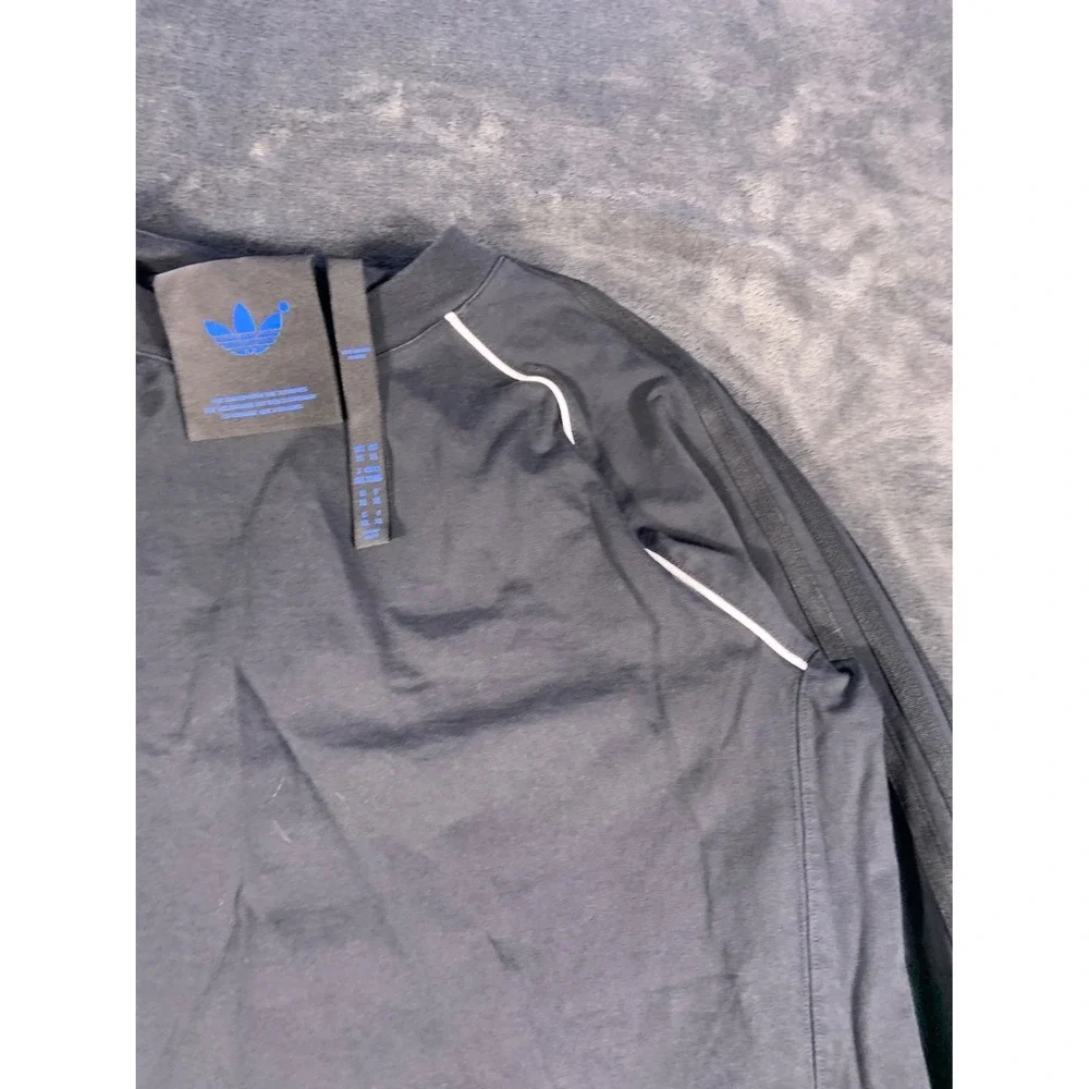 adidas Blue Version Men's Long Sleeve T-Shirt Black XL Trefoil Logo 3-Stripes